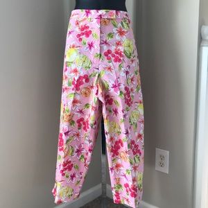 NWT Briggs Size 14 Cotton Stretch Capri Fruit